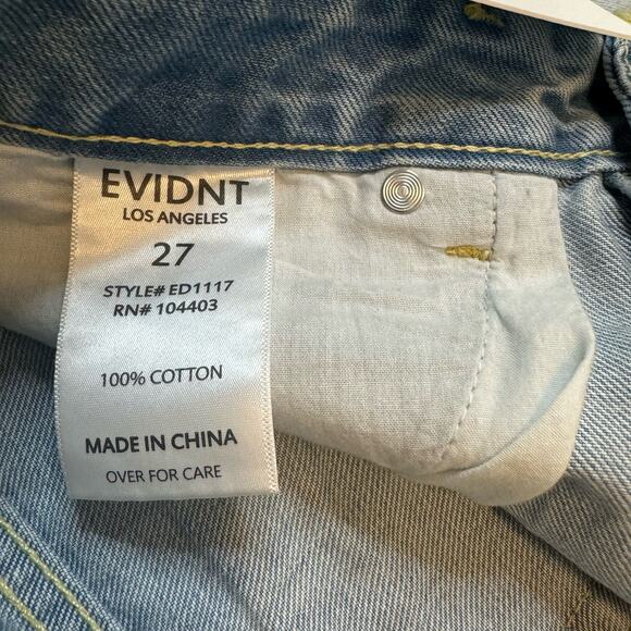 EVIDNT Los Angeles Hermosa Short Anthropologie Size 27 NWT light blue Distressed - Picture 4 of 11